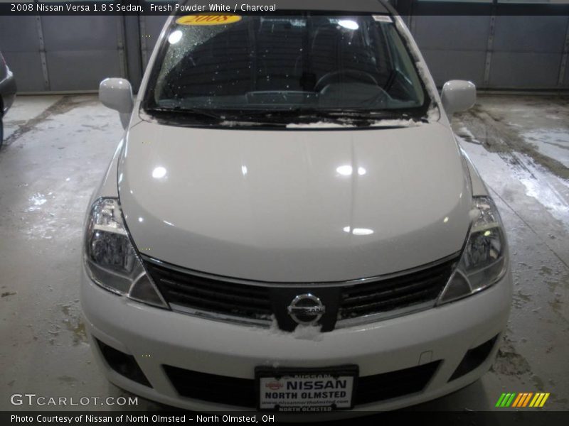 Fresh Powder White / Charcoal 2008 Nissan Versa 1.8 S Sedan