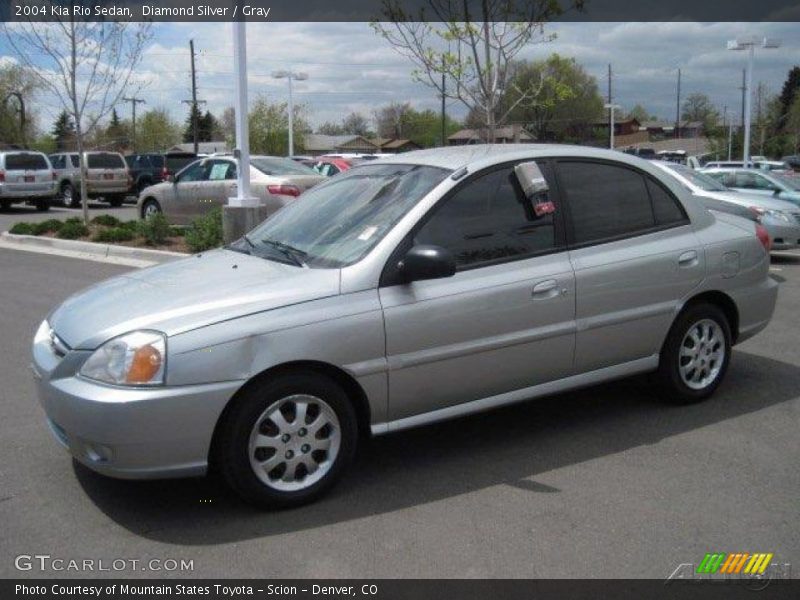 Diamond Silver / Gray 2004 Kia Rio Sedan