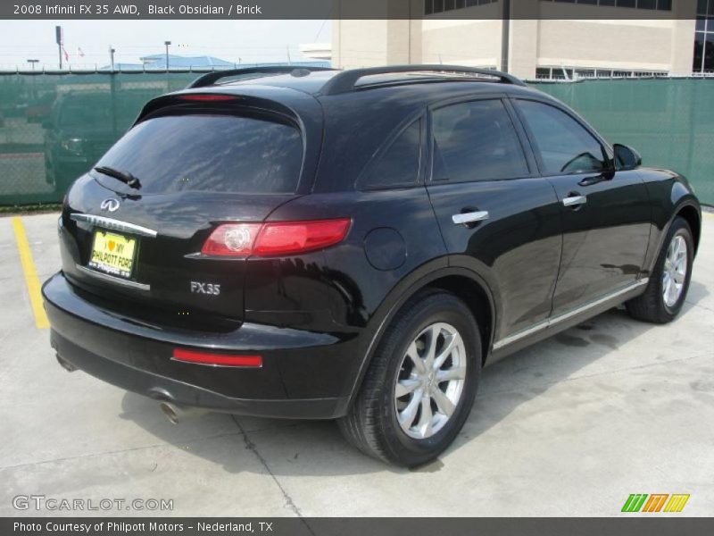 Black Obsidian / Brick 2008 Infiniti FX 35 AWD