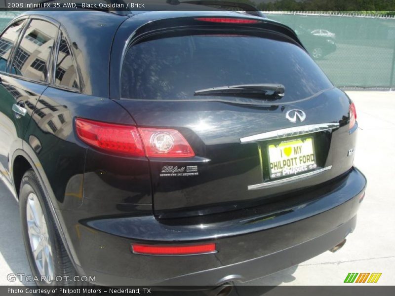 Black Obsidian / Brick 2008 Infiniti FX 35 AWD