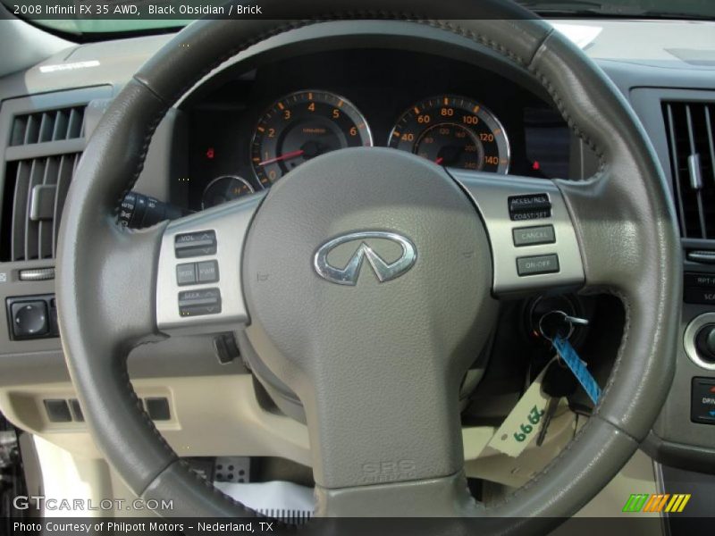 Black Obsidian / Brick 2008 Infiniti FX 35 AWD