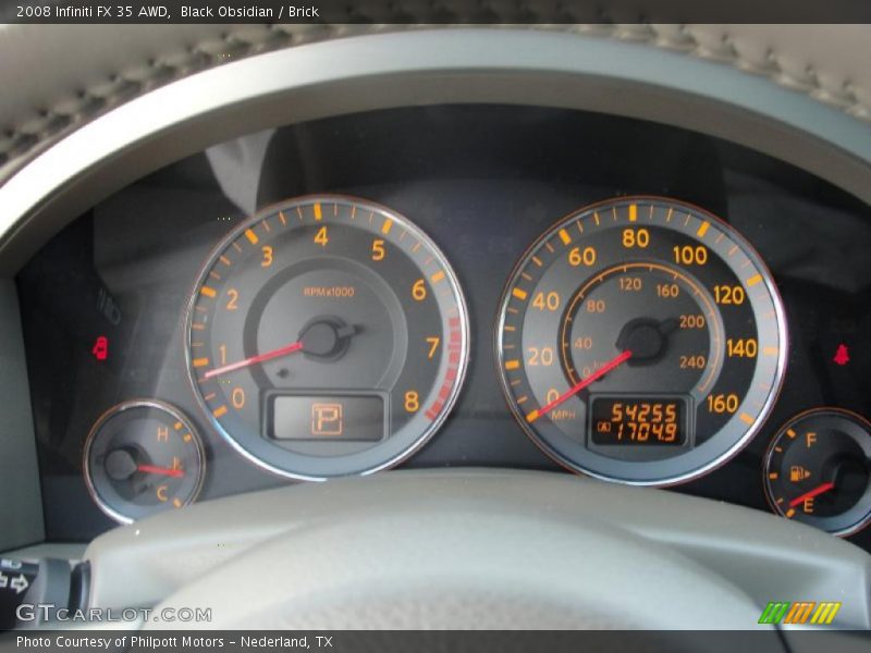 Black Obsidian / Brick 2008 Infiniti FX 35 AWD