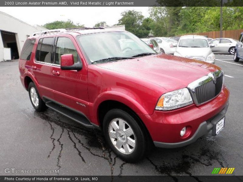 Vivid Red Metallic / Light Parchment 2003 Lincoln Aviator Premium AWD