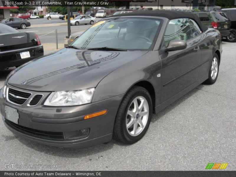 Titan Gray Metallic / Gray 2007 Saab 9-3 2.0T Convertible