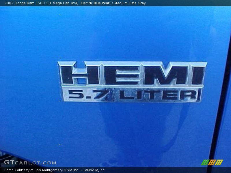 Electric Blue Pearl / Medium Slate Gray 2007 Dodge Ram 1500 SLT Mega Cab 4x4