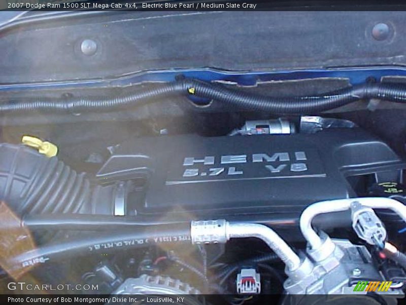 Electric Blue Pearl / Medium Slate Gray 2007 Dodge Ram 1500 SLT Mega Cab 4x4