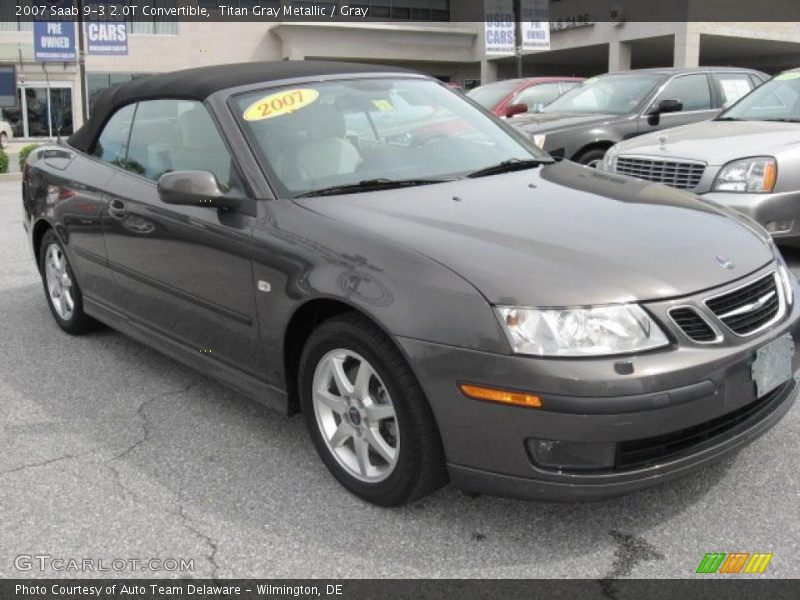 Titan Gray Metallic / Gray 2007 Saab 9-3 2.0T Convertible