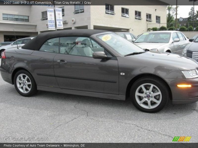Titan Gray Metallic / Gray 2007 Saab 9-3 2.0T Convertible