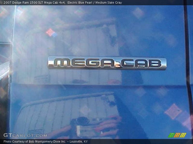 Electric Blue Pearl / Medium Slate Gray 2007 Dodge Ram 1500 SLT Mega Cab 4x4