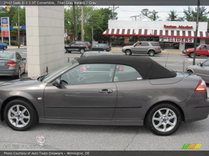 Titan Gray Metallic / Gray 2007 Saab 9-3 2.0T Convertible