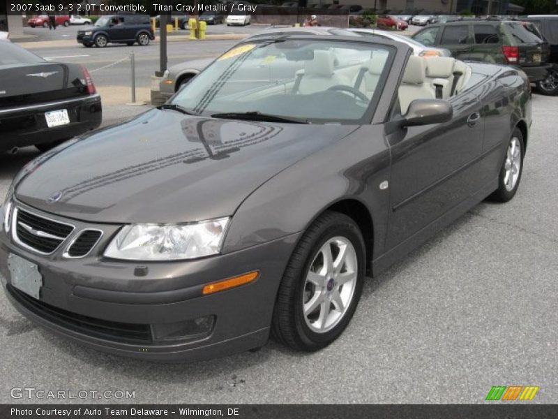 Titan Gray Metallic / Gray 2007 Saab 9-3 2.0T Convertible