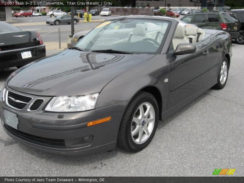 Titan Gray Metallic / Gray 2007 Saab 9-3 2.0T Convertible