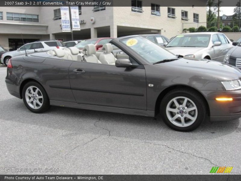 Titan Gray Metallic / Gray 2007 Saab 9-3 2.0T Convertible