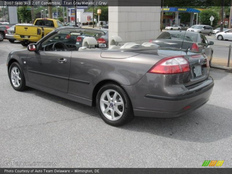 Titan Gray Metallic / Gray 2007 Saab 9-3 2.0T Convertible