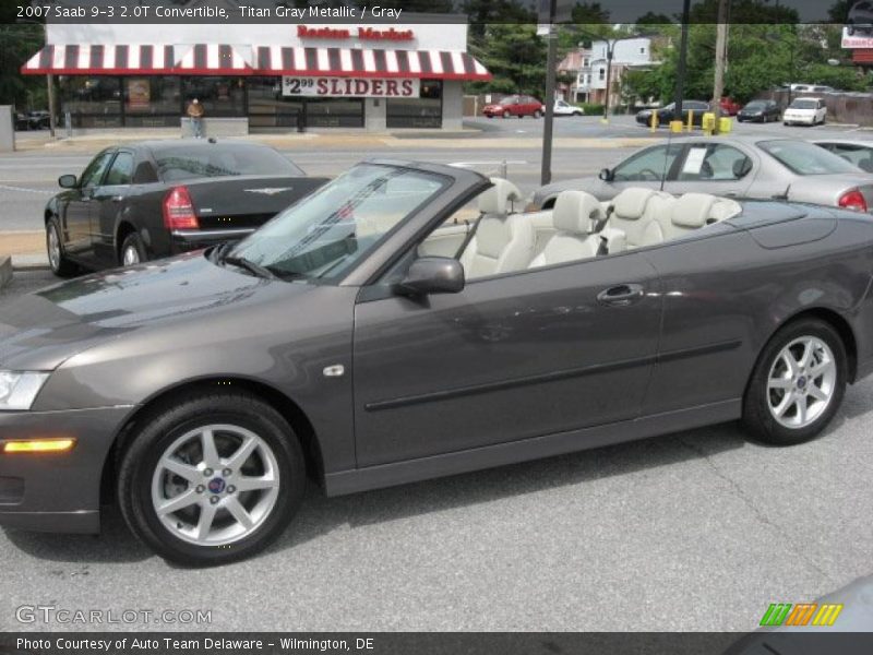 Titan Gray Metallic / Gray 2007 Saab 9-3 2.0T Convertible