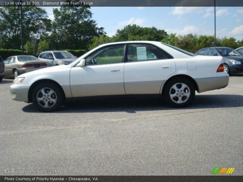 Diamond White Pearl / Beige 1998 Lexus ES 300