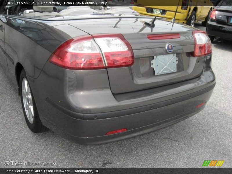 Titan Gray Metallic / Gray 2007 Saab 9-3 2.0T Convertible