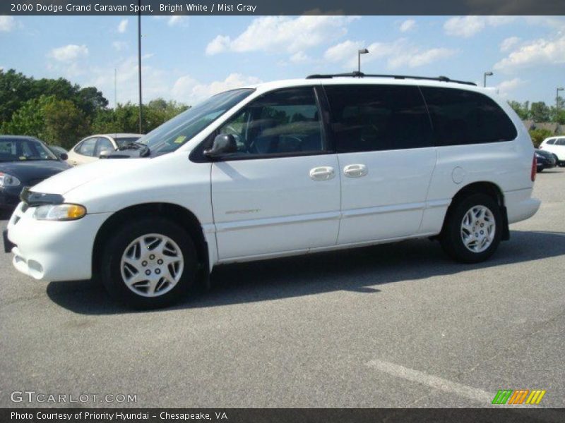 Bright White / Mist Gray 2000 Dodge Grand Caravan Sport