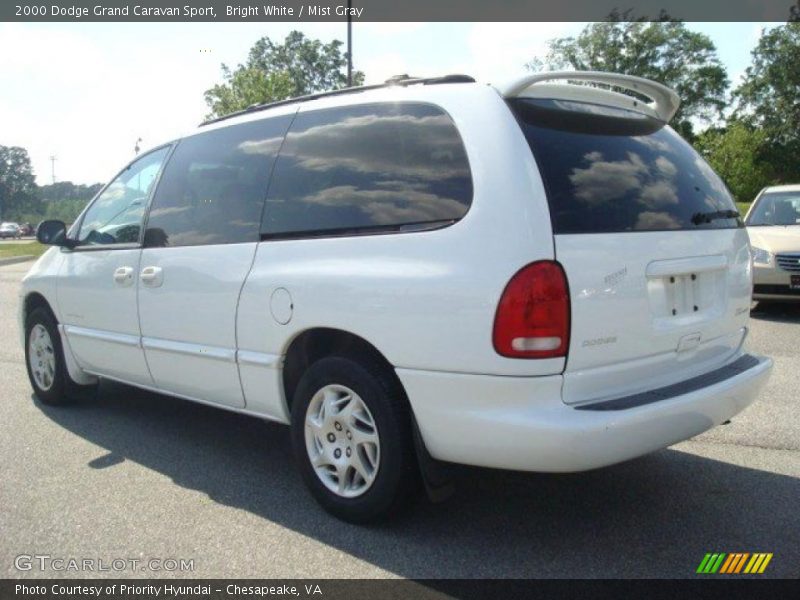 Bright White / Mist Gray 2000 Dodge Grand Caravan Sport