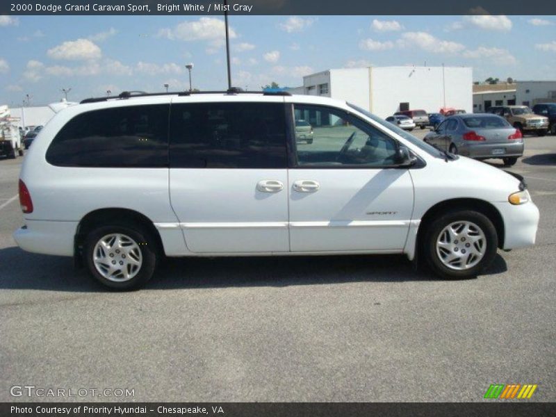 Bright White / Mist Gray 2000 Dodge Grand Caravan Sport