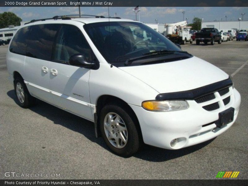 Bright White / Mist Gray 2000 Dodge Grand Caravan Sport