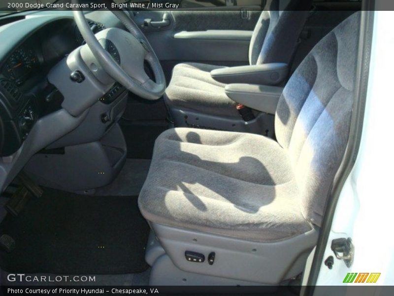 Bright White / Mist Gray 2000 Dodge Grand Caravan Sport