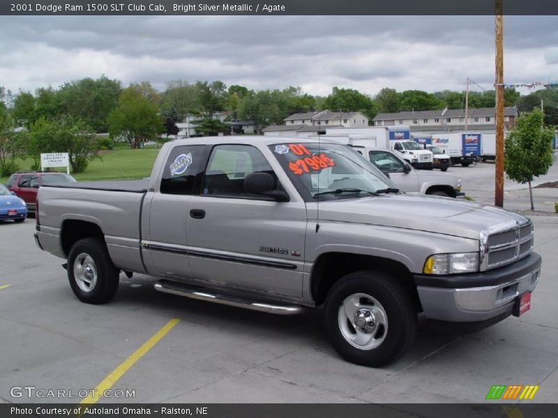 Bright Silver Metallic / Agate 2001 Dodge Ram 1500 SLT Club Cab