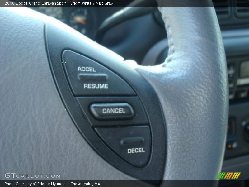 Bright White / Mist Gray 2000 Dodge Grand Caravan Sport