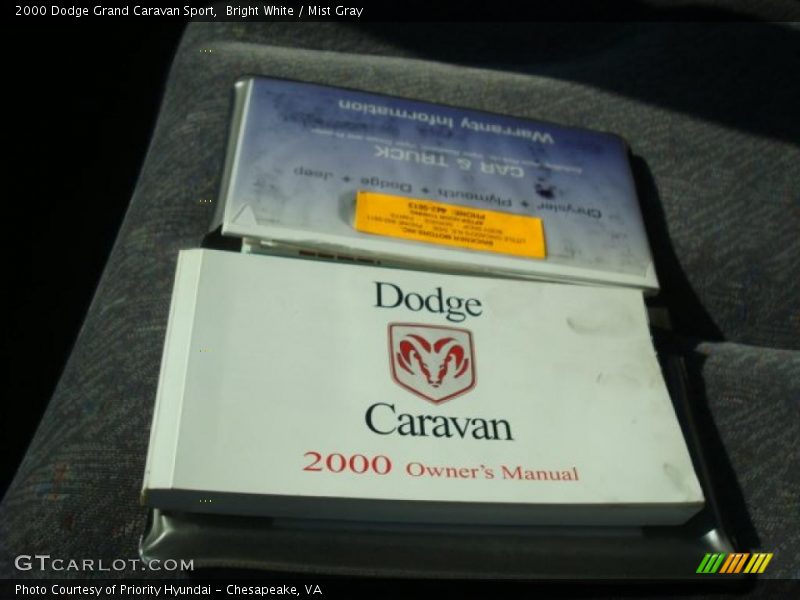 Bright White / Mist Gray 2000 Dodge Grand Caravan Sport