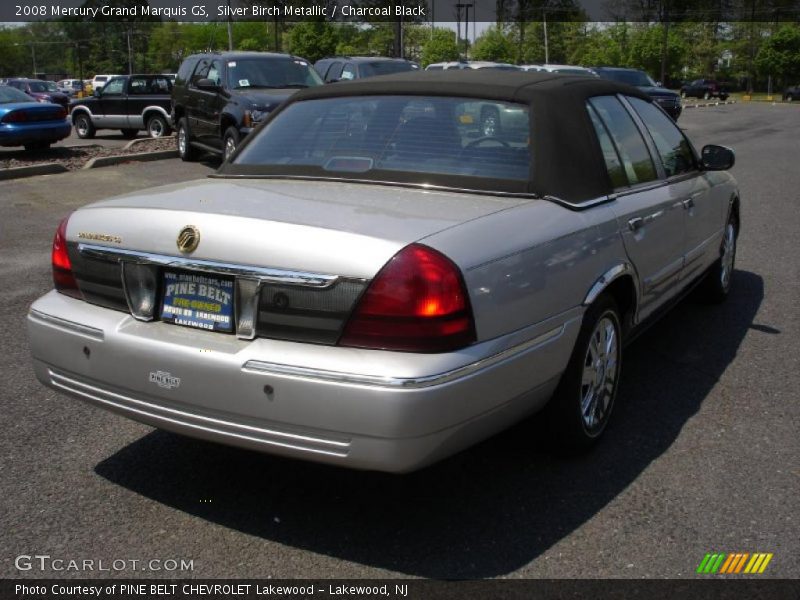 Silver Birch Metallic / Charcoal Black 2008 Mercury Grand Marquis GS