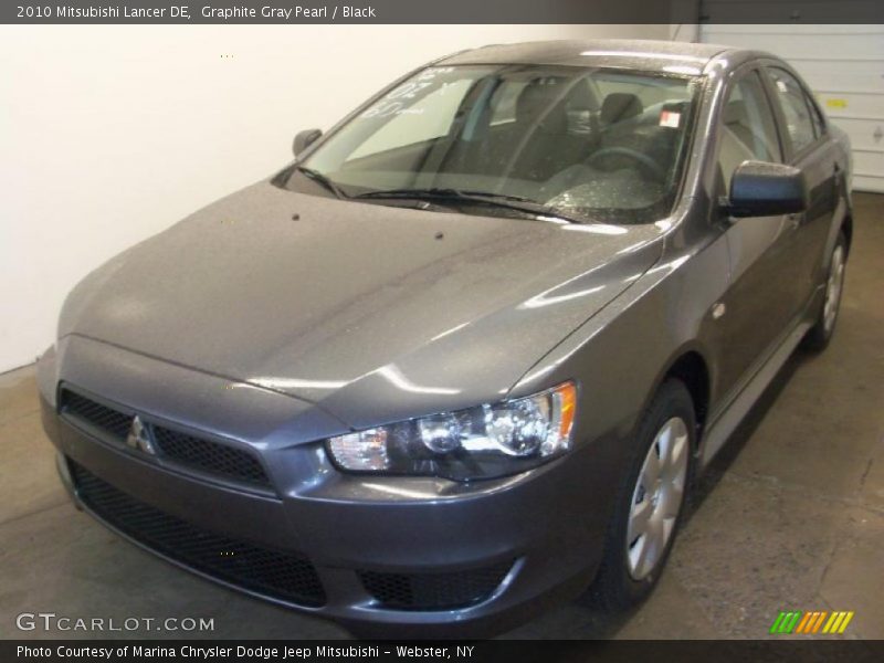 Graphite Gray Pearl / Black 2010 Mitsubishi Lancer DE