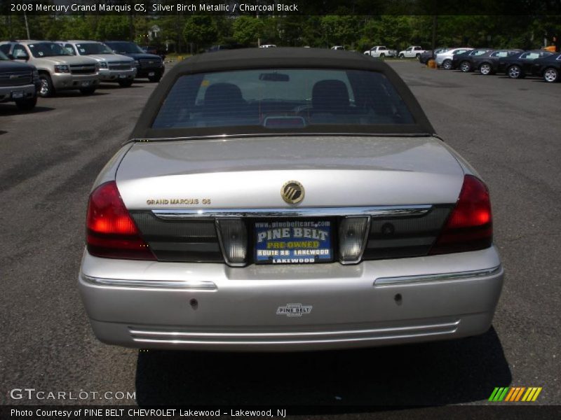 Silver Birch Metallic / Charcoal Black 2008 Mercury Grand Marquis GS