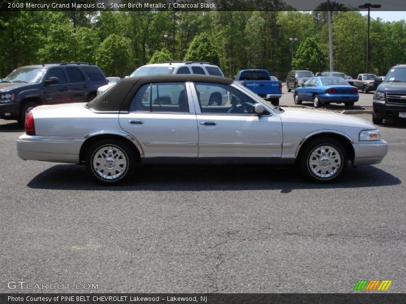 Silver Birch Metallic / Charcoal Black 2008 Mercury Grand Marquis GS