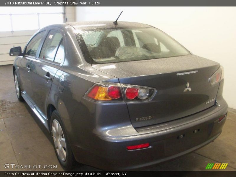 Graphite Gray Pearl / Black 2010 Mitsubishi Lancer DE