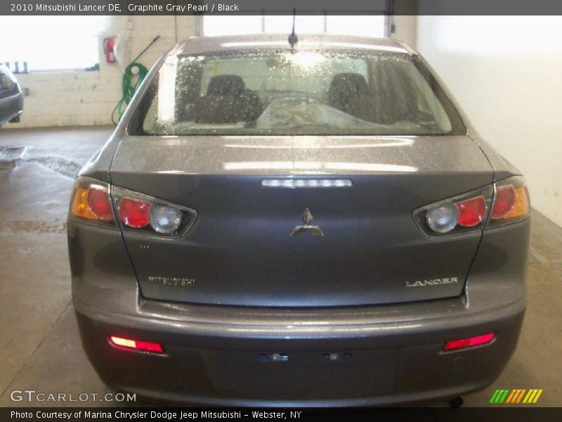 Graphite Gray Pearl / Black 2010 Mitsubishi Lancer DE