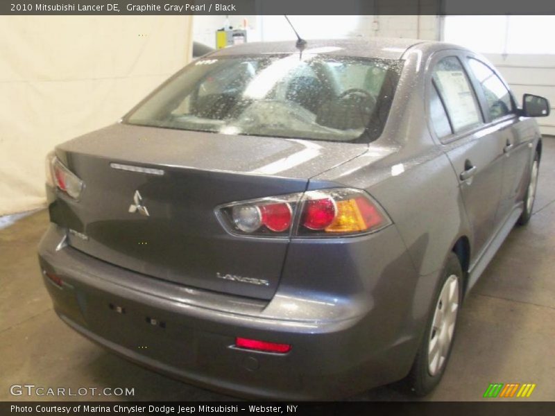 Graphite Gray Pearl / Black 2010 Mitsubishi Lancer DE