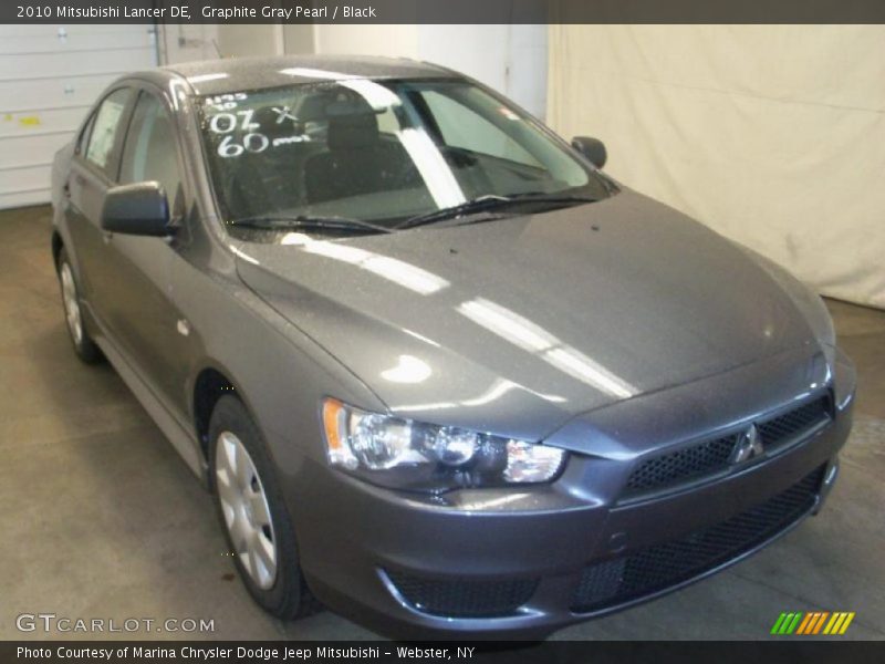 Graphite Gray Pearl / Black 2010 Mitsubishi Lancer DE