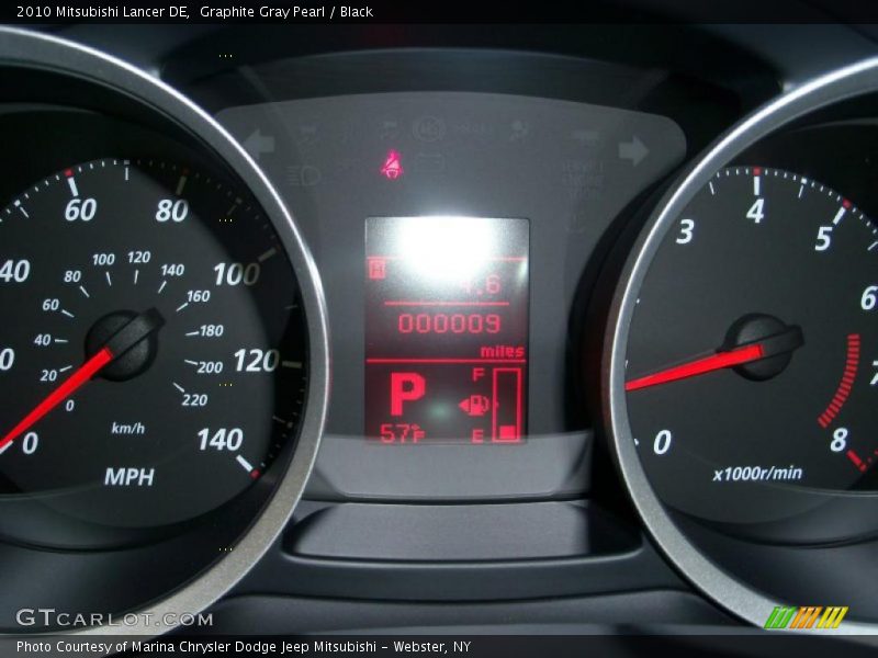Graphite Gray Pearl / Black 2010 Mitsubishi Lancer DE