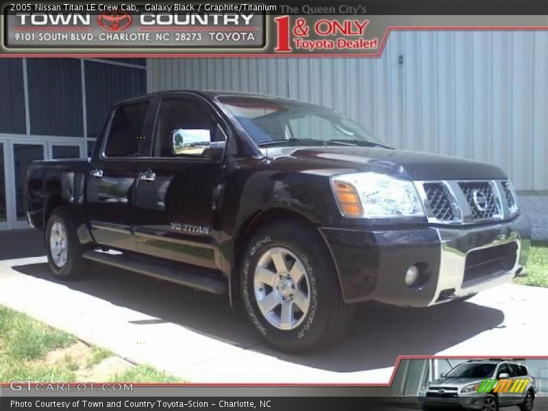 Galaxy Black / Graphite/Titanium 2005 Nissan Titan LE Crew Cab