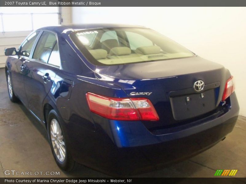 Blue Ribbon Metallic / Bisque 2007 Toyota Camry LE