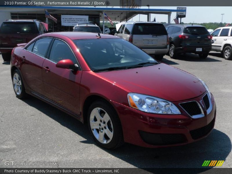 Performance Red Metallic / Ebony 2010 Pontiac G6 Sedan