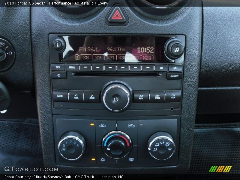 Performance Red Metallic / Ebony 2010 Pontiac G6 Sedan