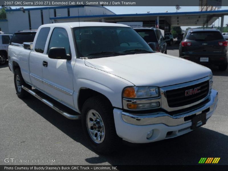 Summit White / Dark Titanium 2007 GMC Sierra 1500 Z71 Extended Cab 4x4