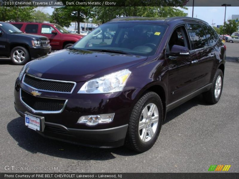 Dark Cherry Metallic / Ebony 2010 Chevrolet Traverse LT AWD