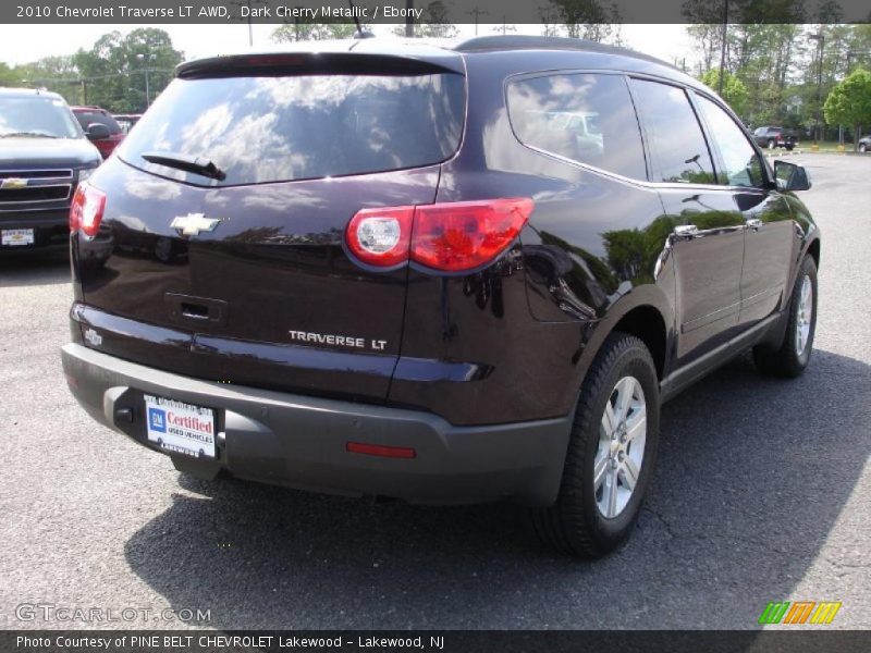 Dark Cherry Metallic / Ebony 2010 Chevrolet Traverse LT AWD