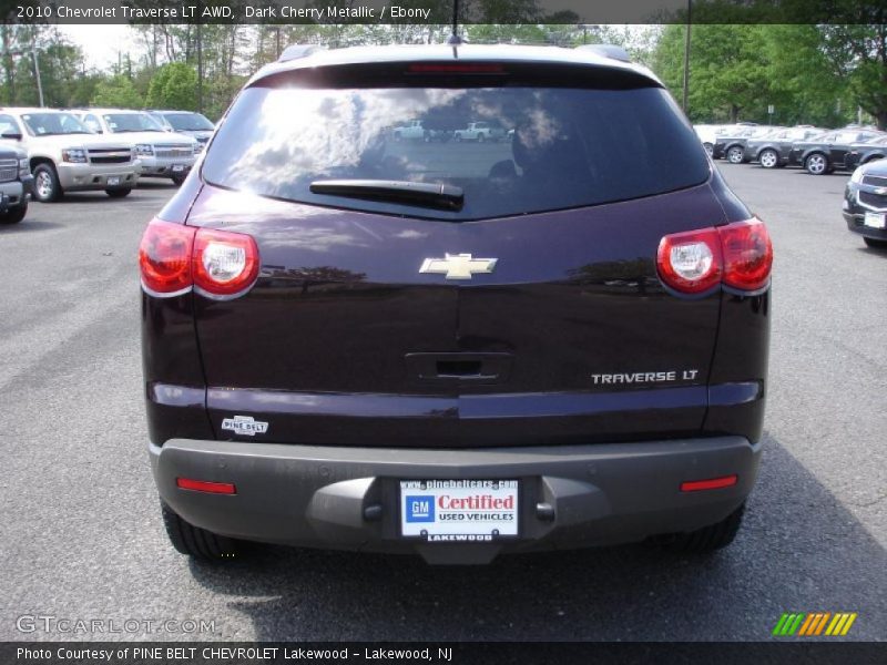 Dark Cherry Metallic / Ebony 2010 Chevrolet Traverse LT AWD
