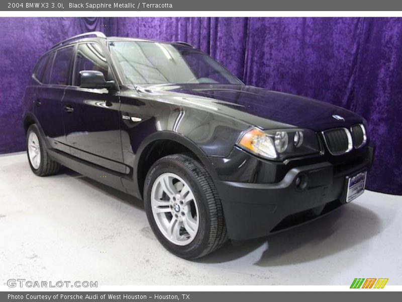 Black Sapphire Metallic / Terracotta 2004 BMW X3 3.0i