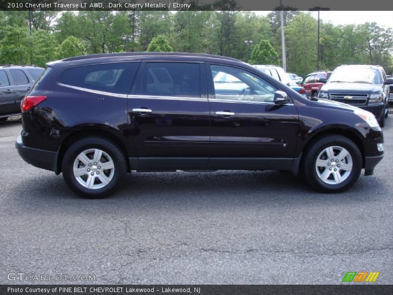 Dark Cherry Metallic / Ebony 2010 Chevrolet Traverse LT AWD