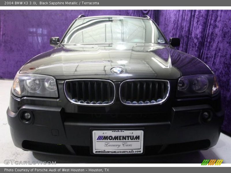 Black Sapphire Metallic / Terracotta 2004 BMW X3 3.0i