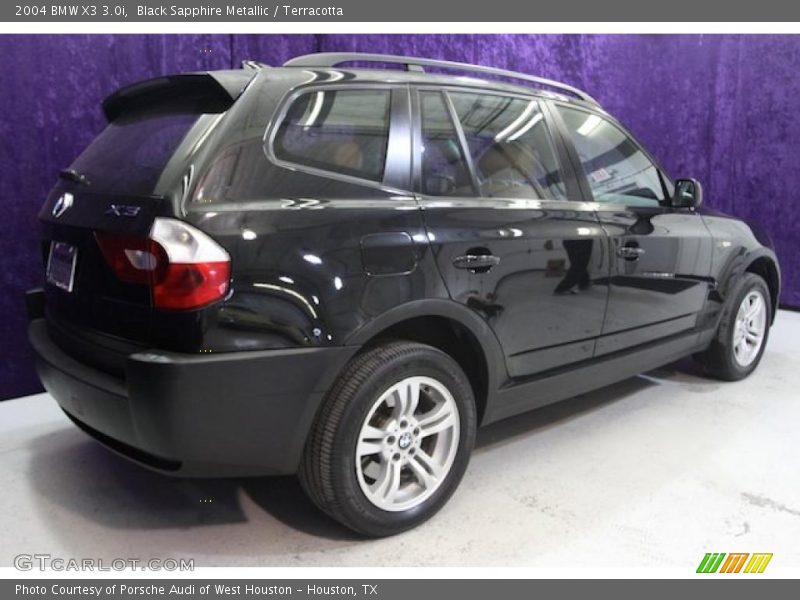 Black Sapphire Metallic / Terracotta 2004 BMW X3 3.0i